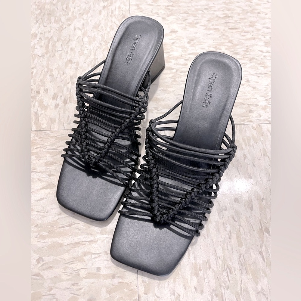 OPEN EDIT Black Clover Sandal Size 7